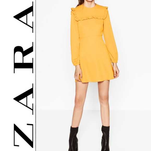 Zara Yellow Frill Dress Cheap Sale, SAVE 52% - baristandchef.ca